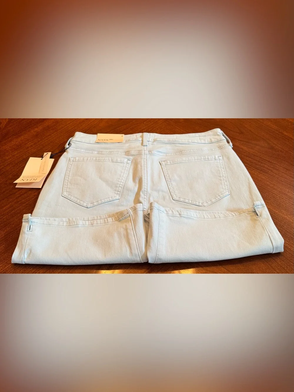 NYDJ Shorts (Ella) side Slit Shorts in Light Blue ** New With Tags** Size - 4
